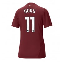 Camiseta Manchester City Jeremy Doku #11 Tercera Equipación Replica 2024-25 para mujer mangas cortas